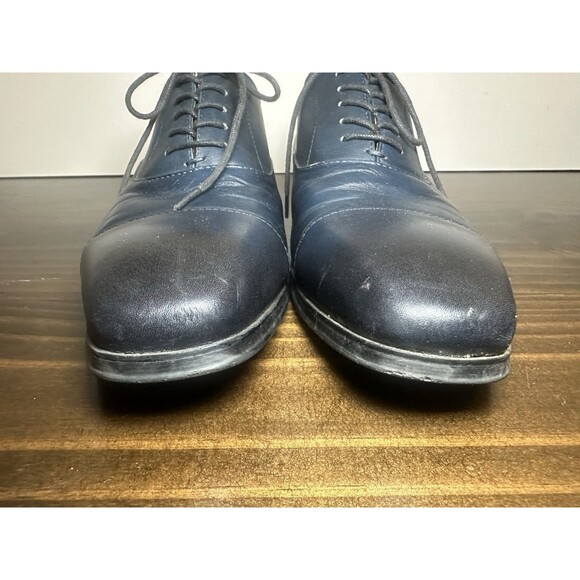 ALDO Blue Leather Dress Shoes Oxfords Classic Men's Lace Up SIZE 8 - Picture 5 of 15